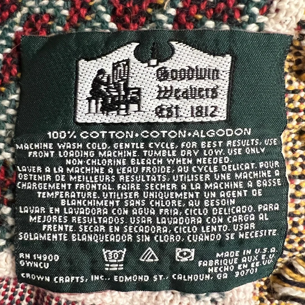 Goodwin Weavers 100% Cotton Santa Through the Ages Holiday Throw Blanket 68x46”